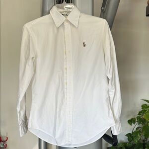 Ralph Lauren Classic White Shirt 100% cotton size 4